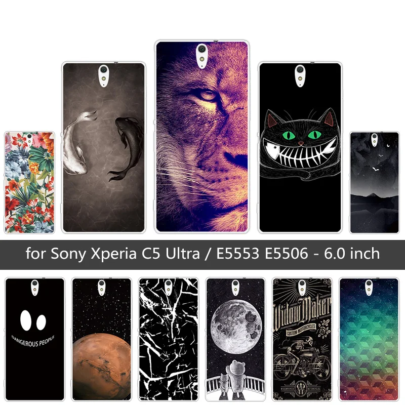 6 0 &quotдля Sony Xperia C5 Ultra E5553 E5506 Мягкий чехол из ТПУ для E5533 E5563 Силиконовые чехлы с