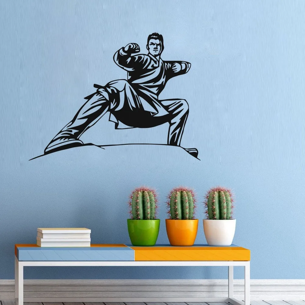 Home Decor Karate Stance Vinyl Wall Decal Home Living Mural Art Decorative Sticker Removable