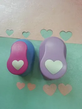 

free shipping 2pcs (5/8 inch+1 inch ) heart eva punches craft punch for Scrapbooking handmade Paper Puncher DIY hole punch