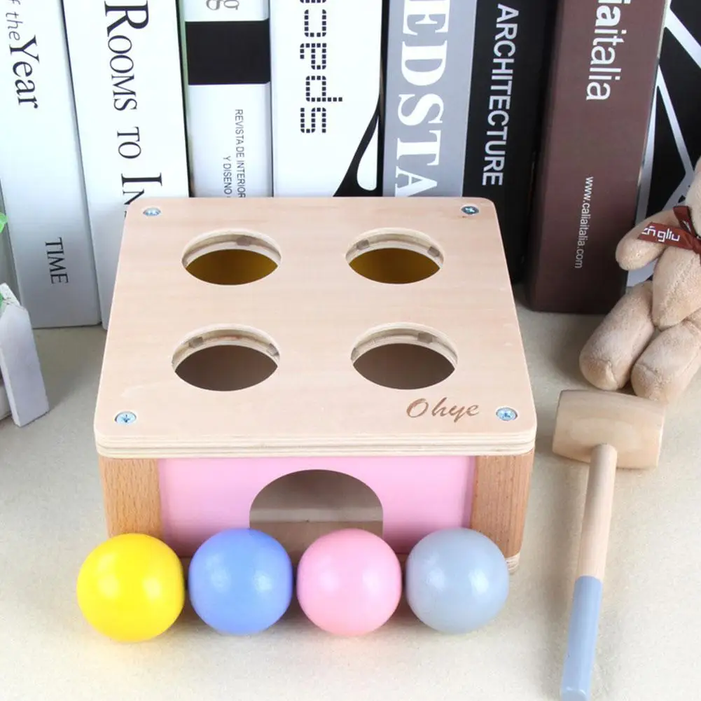  Knocks Table Infant Educational Baby Toys Sound Knocks Ping-Pong Table Wooden Toys
