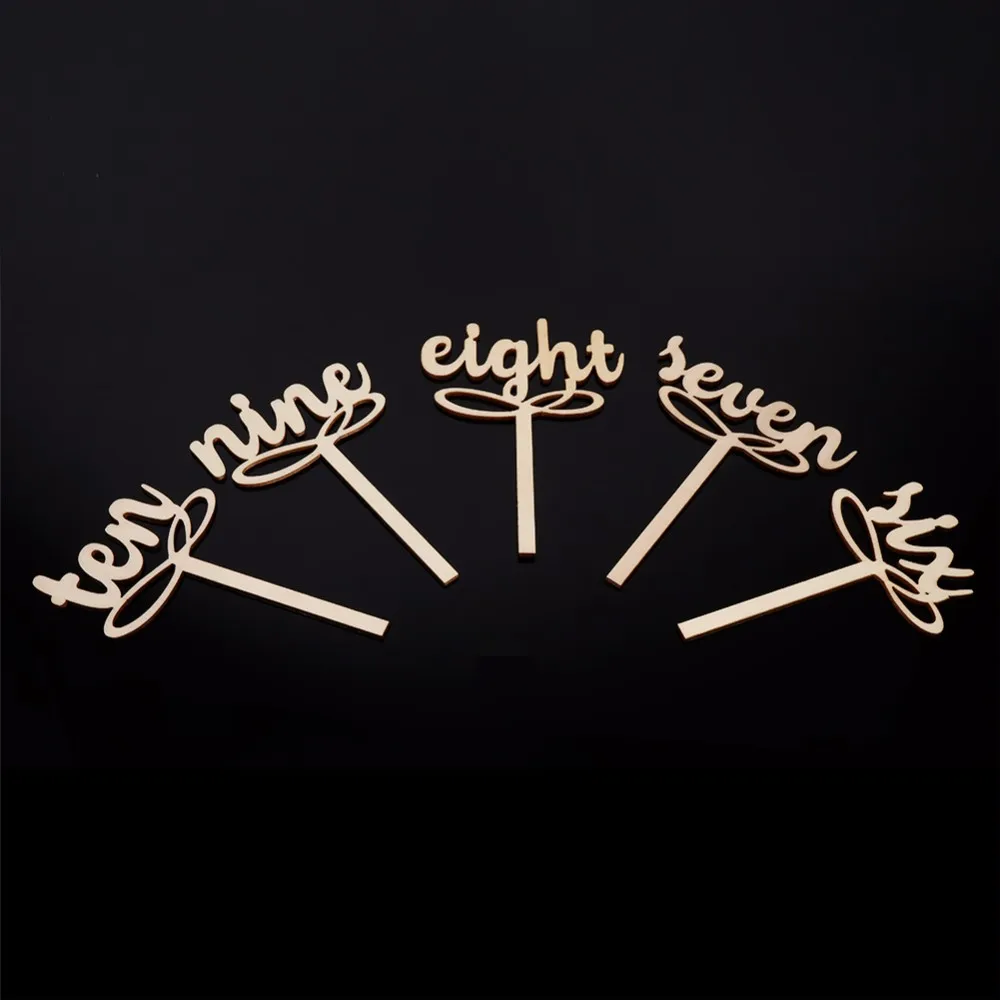 Деревянные 1 10 настольные номера Свадебные украшения номер стола фигурный