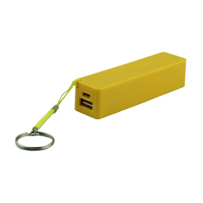 

2019 New Portable Power Bank 18650 External Backup Battery Charger With Key Chain Yellow #BL5