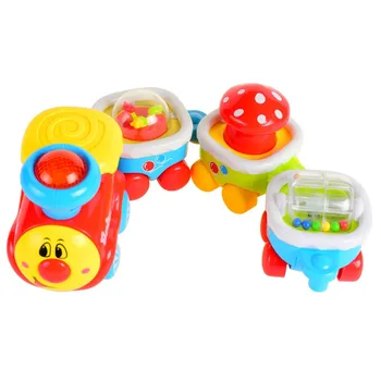 

Musical Toys Train Starter Set Tracks And Accessories Train Cars for Toddlers Classic Railway Park For Kids Toy Vehicles(1303B)