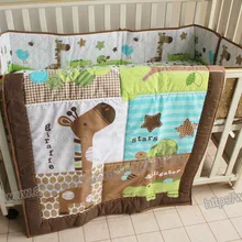 Милый детский комплект постельного белья из 3 предметов, комплект постельного белья с жирафом для детской кроватки, простыни cuna, детский бампер, ropa de cuna, комплект berco
