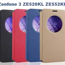 Чехол для Asus Zenfone 3, Чехол Для Zenfone 3 5," ZE520KL/Zenfone 3 5,5" ZE552KL с круговым окошком, кошелек для быстрого просмотра, флип-чехол из искусственной кожи чехол