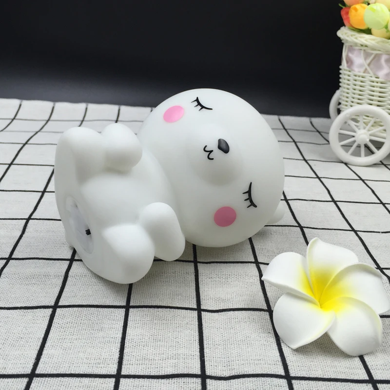 Lovely LED Panda Night Lights Soft Light Black White Baby Pillow Bedroom  Feeding Bedside Lamp Holiday Decor Lighting (10)