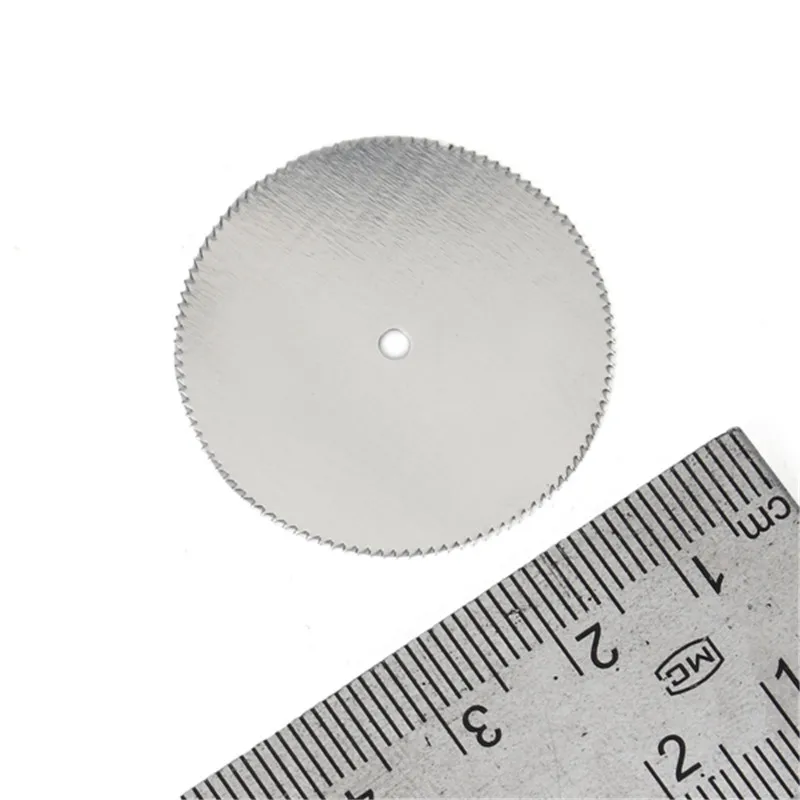 6 шт./компл., маленького размера, круглой формы с диаметром 32 мм Нержавеющая сталь ломтик режущий диск для металла с 1 оправки для вращающихся инструментов Dremel