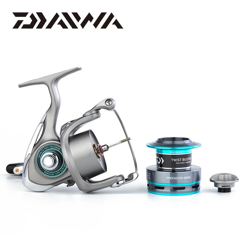 Оригинальная спиннинговая Рыболовная катушка DAIWA PROCASTER 2000/2500/3000/4000A 7BB Carretilha Moulinet Peche в соленой воде+ запасная металлическая катушка