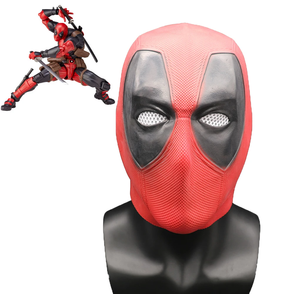

Deadpool Mask Latex Cosplay Movie Masque Halloween Full Head Face Latex Cosplay Costume Props Party Masks Adult Funny Props