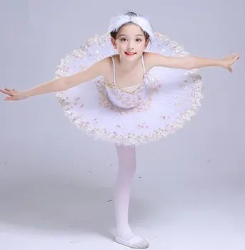 

New fashion Professional Ballet Tutu Skirt white pink rose red Child Swan Lake Ballet Dance Costumes For Girls Pancake Tutu
