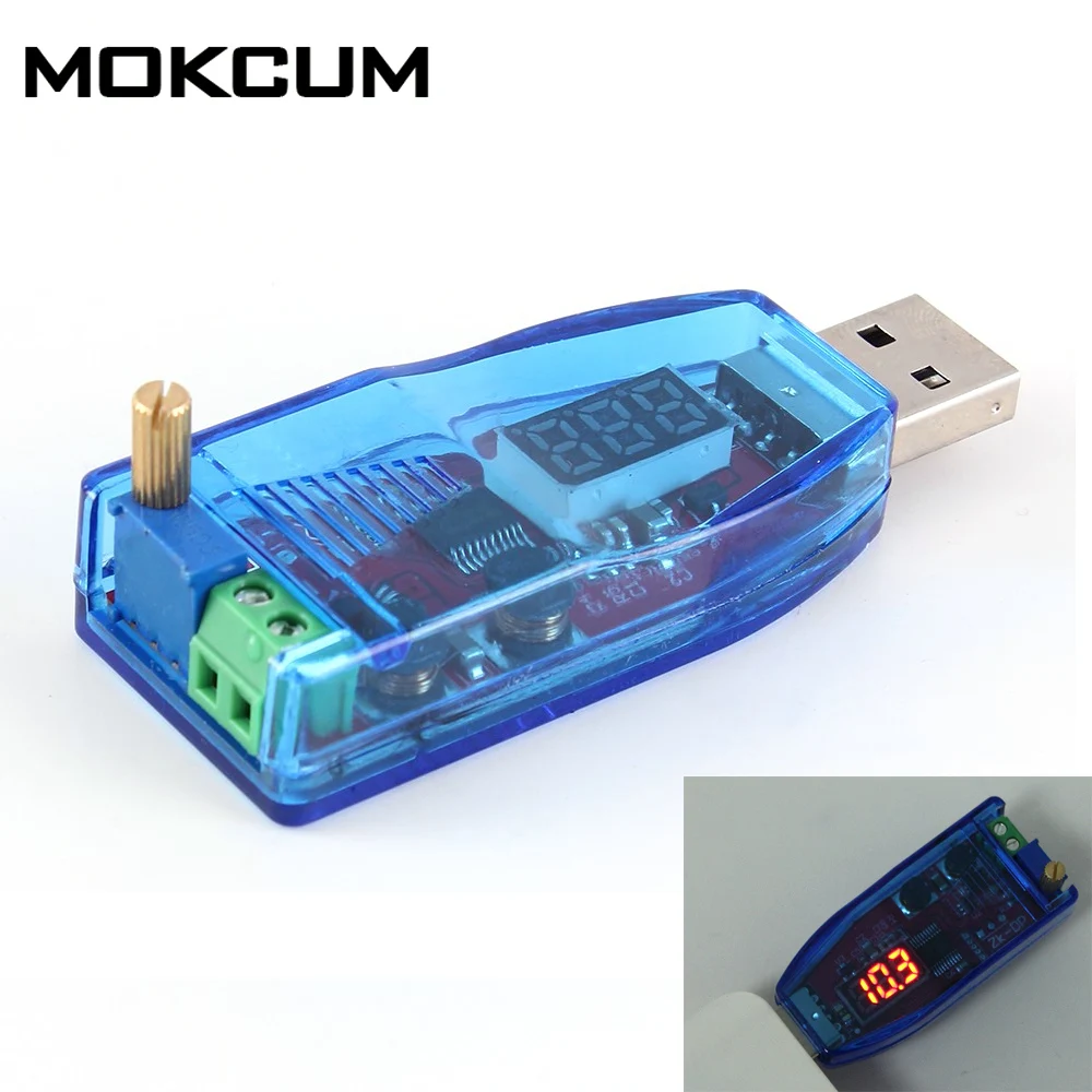 USB повышающий понижающий модуль питания DC-DC 5 В до 3 9 12 24 цифровой дисплей