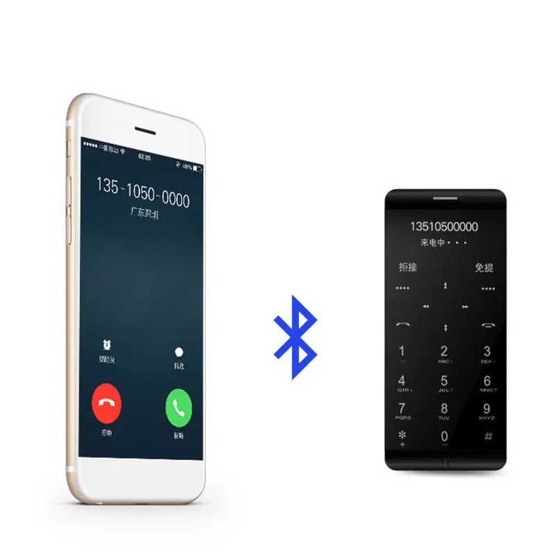 DOITOP A7 Untra thin Smart Phone 1.63 inch Touch Screen Dual Band Single SIM Cellphone Luxury Bluetooth Smartphone MP4 Player A3