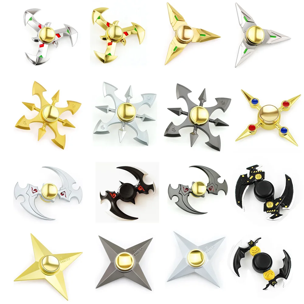 Shuriken Kunai Genji Ninja Darts Tri Spinner Fidget Toy Metal EDC Fidgets Hand Spinner Naruto Autism