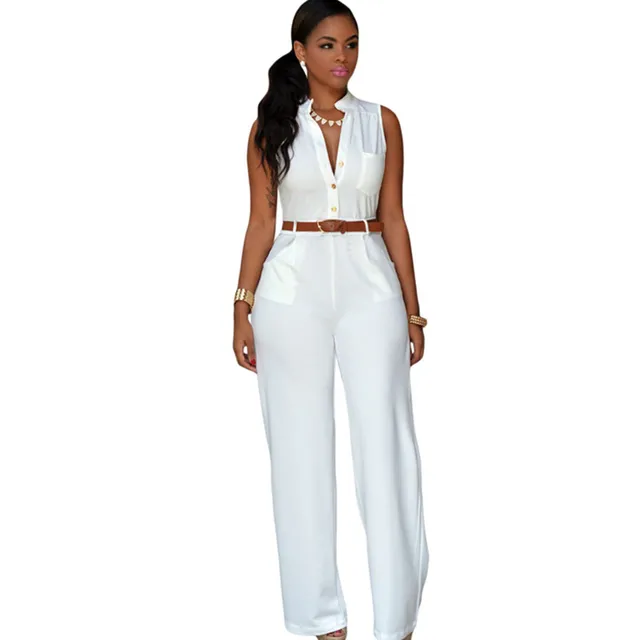 Elegant Fashion Sexy Jumpsuits Ladies Loose Slim Casual