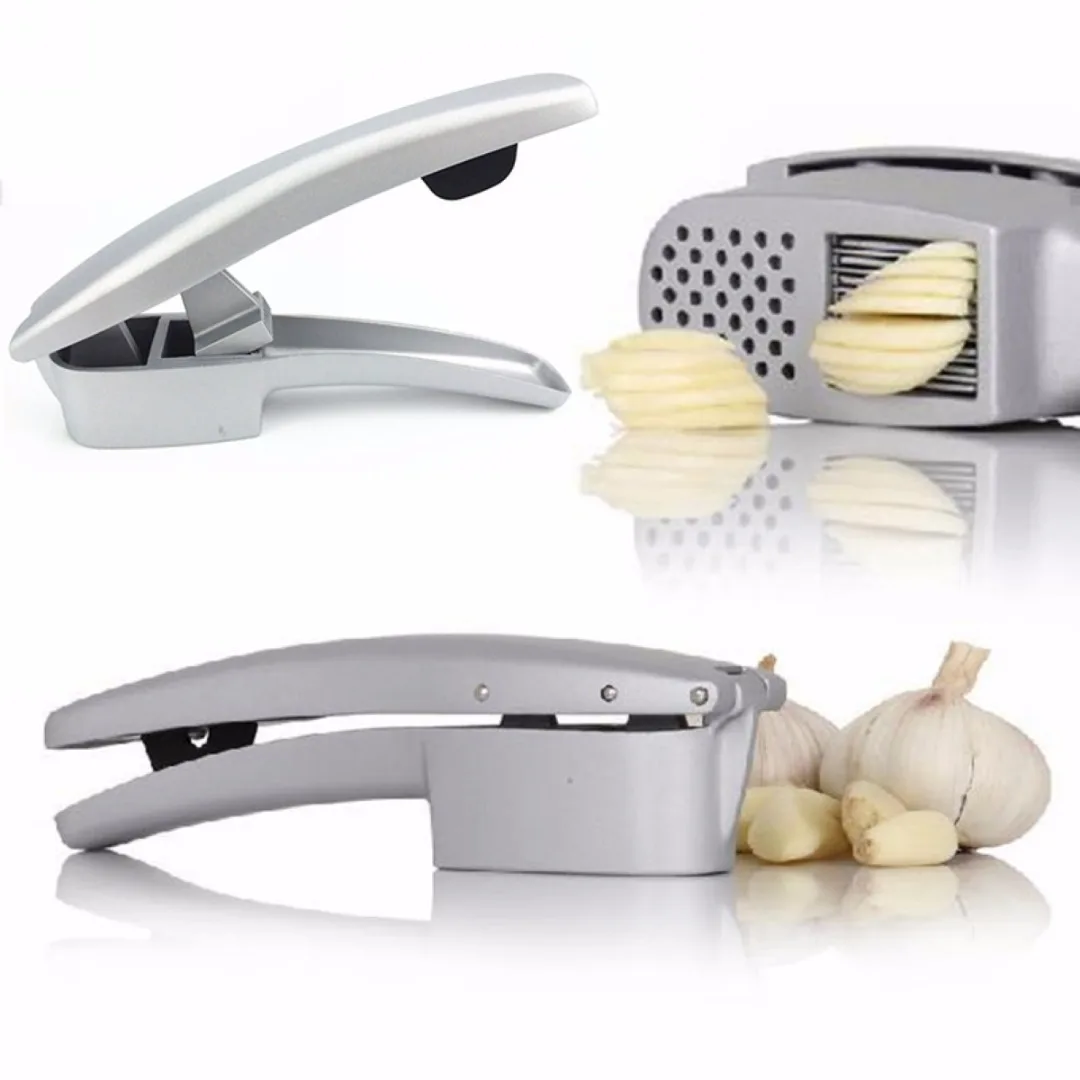 Garlic Press Slice 'N' Slicer Crusher Squeezer Presser Kitchen Tools Gadget Aluminum