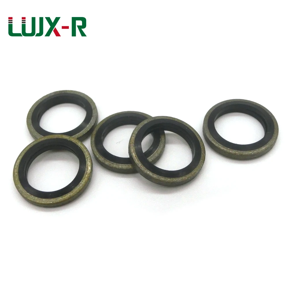 

LUJX-R Sealing Ring Nitrile Rubber Gasket Combined Bonded Washer Fit M6/8/10/12/14/16/18/20/22/24-60 for Pipe Joints Screw Plugs