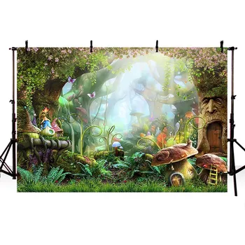 

Mehofoto Jungle Fairy Backdrops Safari Party Photography Backgrounds Jungle wonderland party decoration backdrop Phtoto Studio
