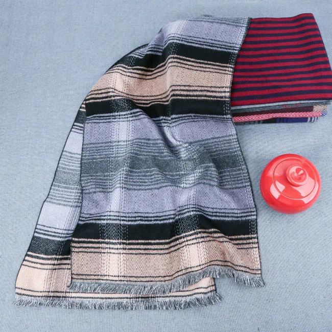 head scarf men [DIFANNI] Cashmere Striped Scarf Man Winter Brand Scarf Men Fashion Designer Shawl Bussiness Casual Scarves best scarves for men Scarves