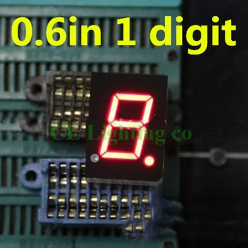 

0.6" 0.6in digital tube 0.6 inch 7 Segment RED LED Display1 Bit Digital Tube Common ANODE(Nixie tube)