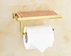 Stainless Steel Bathroom Paper Phone Holder with Shelf Bathroom Mobile Phones Gold Towel Rack Toilet Paper Holder Tissue Boxes ► Photo 3/6