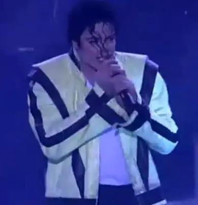 MJ clothing Michael Jackson Thriller White Leather Classic MV show US Star Imitation English Military Retro Jacket