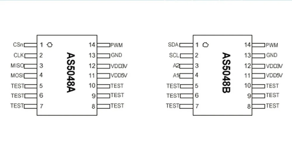 Магнитный энкодер AS5048A, интерфейс PWM/SPI, прецизионный 14bit бесщеточный двигатель PTZ применим