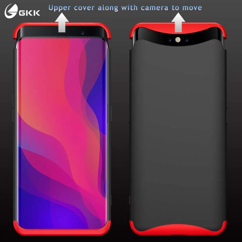 

GKK Case for OPPO Find X Case 360 Full Protection 3 IN 1 Magnetic Design Anti-shock Hard PC Cover for Oppo Find X Case fundas