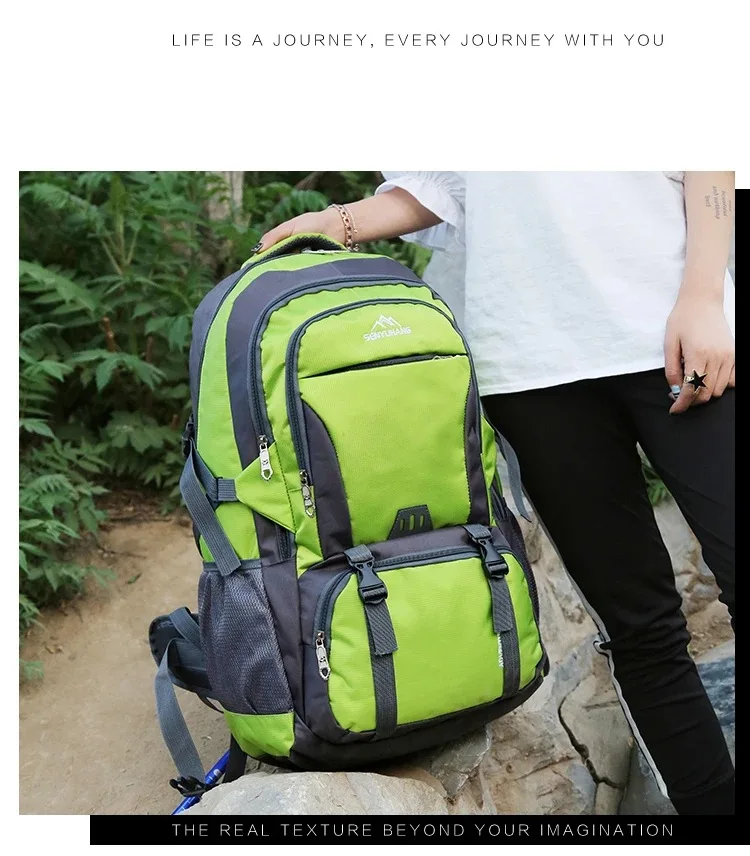 Водонепроницаемый 60L мужской рюкзак унисекс, дорожная сумка, спортивная сумка, сумка для альпинизма, пешего туризма, альпинизма, кемпинга, рюкзак для мужчин