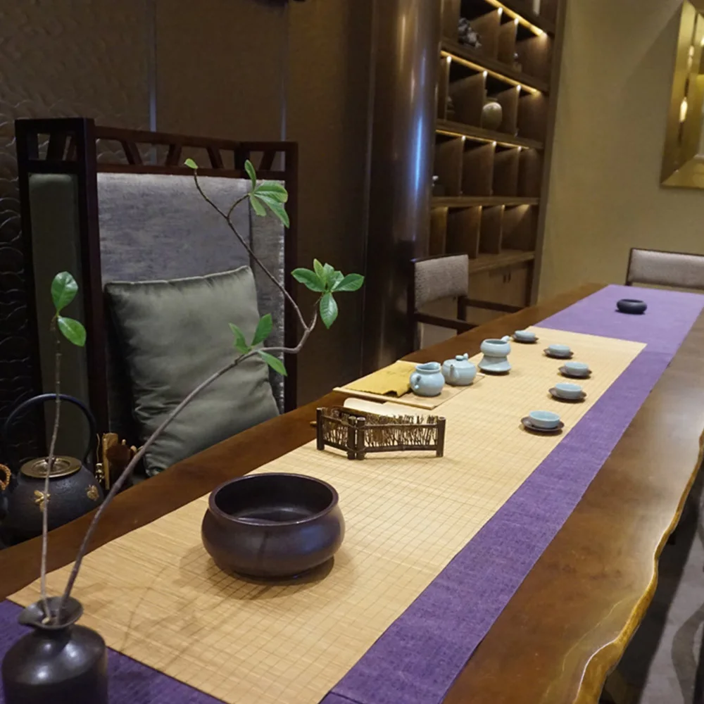 RAYUAN натуральная бамбуковая скатерть подставки для чая стол коврик Декор на потолок дома Кафе Ресторан украшение