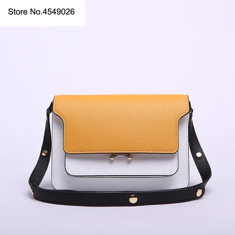 

New Genuine Leather Women Shoulder Bag Handbag Panelled Fashion Bag for Women Famous Brand Designe High Quality Cross Body Bags