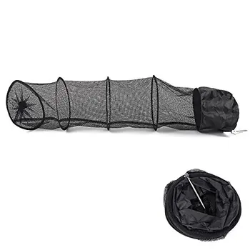 

Wholesale 5X 1.5M Fish Net Cage Fishing Tackle Care Creel 5 Layers Collapsible Black