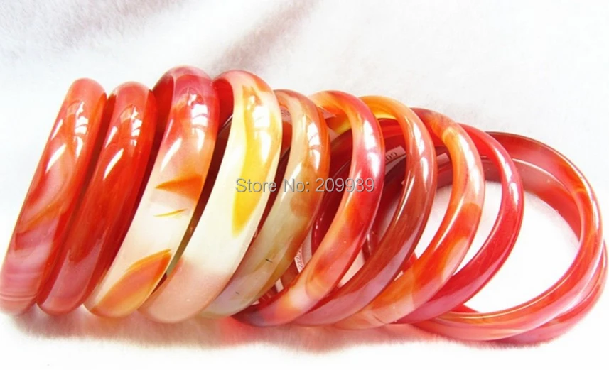 

huij 001108 HQ IMPERIAL 10PCS CHINESE FINE AGATE BANGLE/INNER DIAMETER ABOUT 59-61mmMM