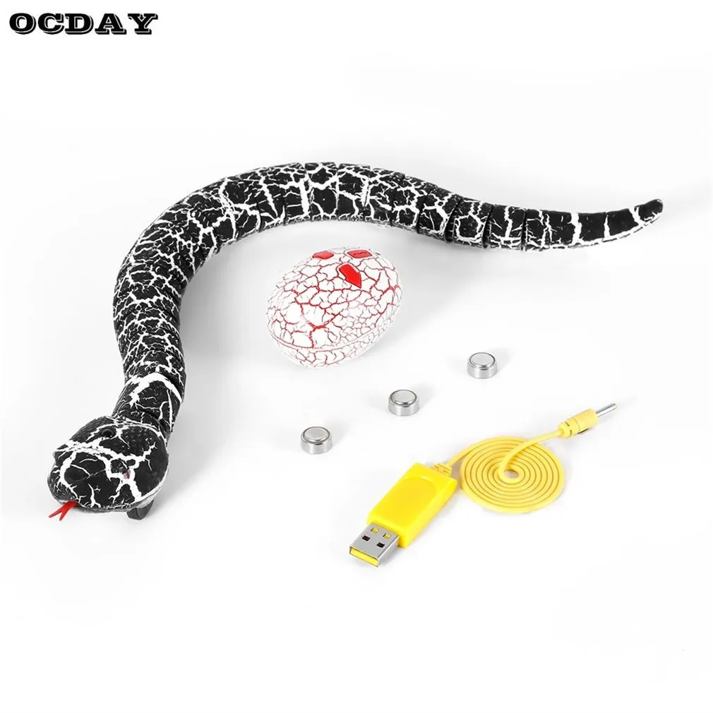 

OCDAY RC Snake And Egg Rattlesnake Animal Trick Terrifying Mischief Toys Remote Control Toys for Children Funny Novelty Gift Hot