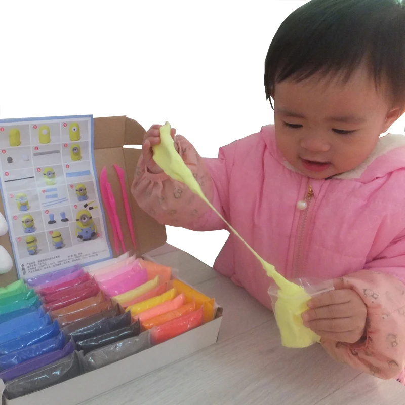 

36 Colors Playdough Soft Polymer Modelling Clay With Tools Air Dry Slime Clay Intelligent Plasticine Toys For Kids Toy Gifts