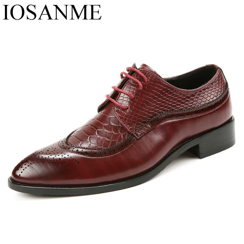 Men Formal Shoes Leather Luxury Brand Snake Fish Skin Pointed Toe Men Formal Shoes Leather Luxury Brand Snake Fish Skin Pointed Toe Dress Footwear Male Office