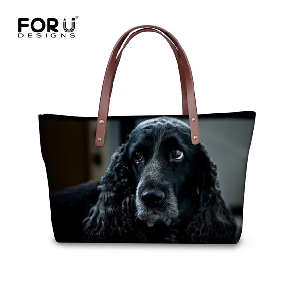 FORUDESIGNS/3D кокер-спаниель повседневные сумки с принтом для леди Bolsa Feminina сумка через плечо с животными через плечо сумки-мессенджеры - Цвет: Сливовый