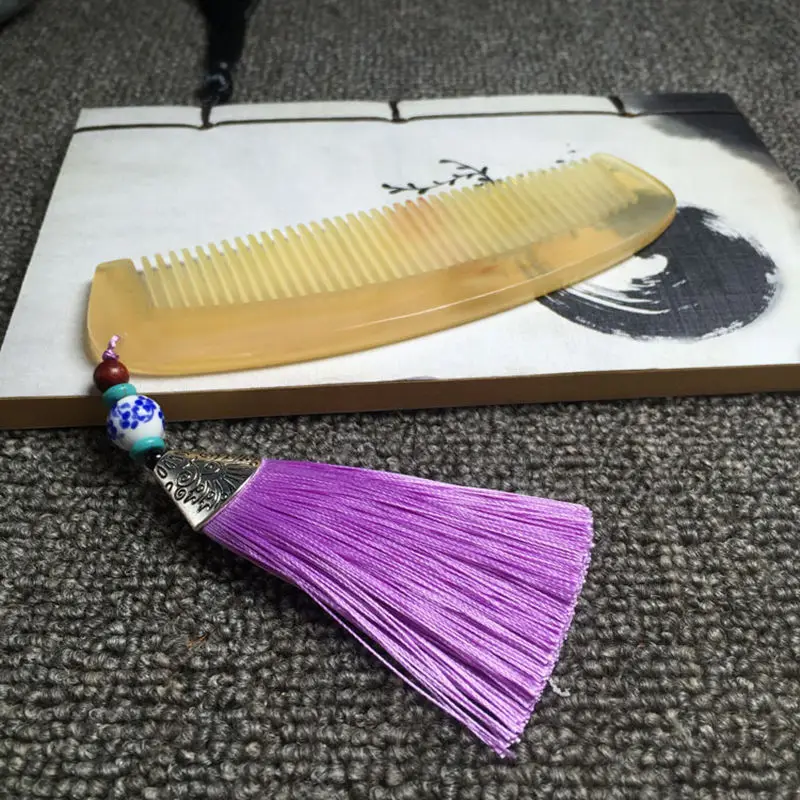 Pente de Cabelo Cuidados de Saúde Escova de Cabelo Pente para o Cabelo de Cabeleireiro Âmbar Natural Horn Estático F137 ox Não 9 Não Estático Cuidados de Saúde Escova de