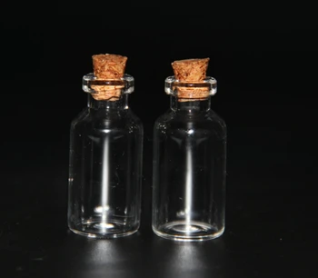 

200pcs/lot 18*40mm 5ml Wish Bottles Tiny Small Empty Clear Cork Glass Bottles Vials For Wedding Holiday Decor Christmas Gifts