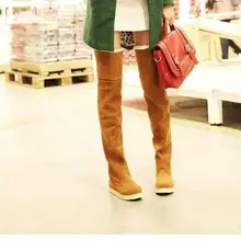 Женская обувь высокого качества женские сапоги выше колена модная обувь на плоской подошве г. Новые Зимние Повседневные теплые модные сапоги из флока X19