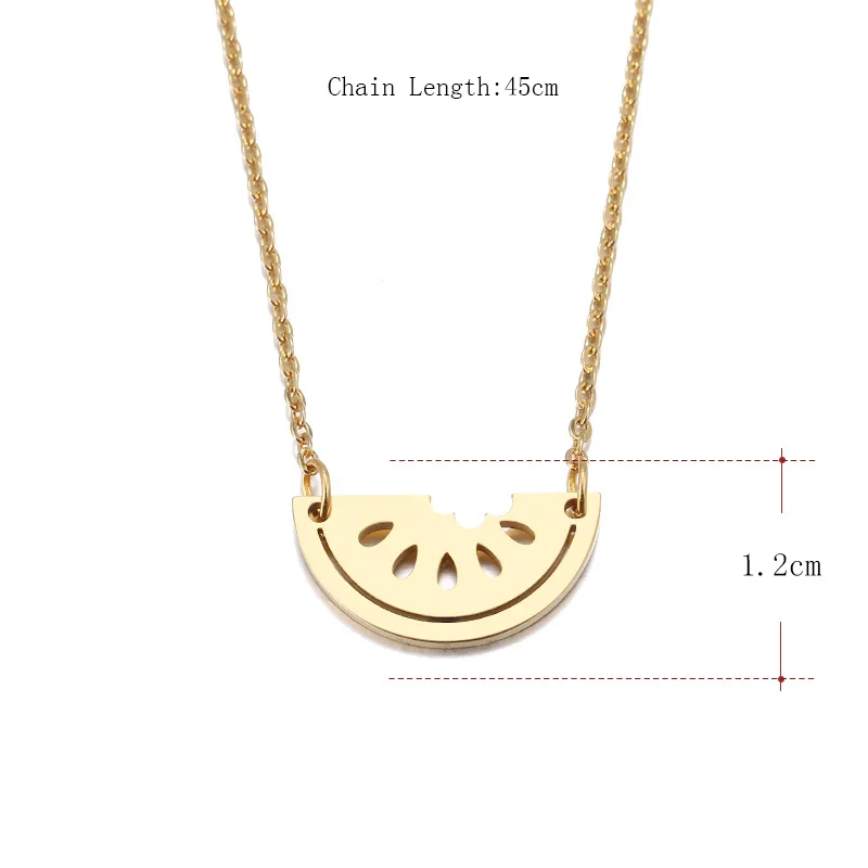 Hibobi Stainless Steel Necklace Women Jewelry Watermelon Trendy Necklaces Pendants Chain Donot Fade Valentine's Day Gift (4)