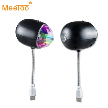 

USB Operated LED Stage Light Crystal Magic Ball 2 in 1 RGB Stage Lighting Effect Lamp For Party Lights KTV Bar Disco DJ Lumiere