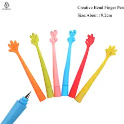 Милая оптовая продажа изгиб палец шариковая ручка 0,5 мм kawaii пальцы моделирование ручка для письма для детей канцелярские принадлежности