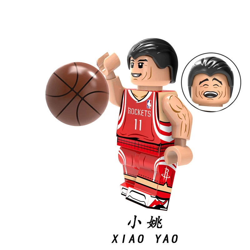 كرة السلة سوبر نجوم الكاري جيمس كوبي واد اونيل وستبروك الأردن T-Mac بناء كتلة الطوب Legoed Minifigured لعب KT1021