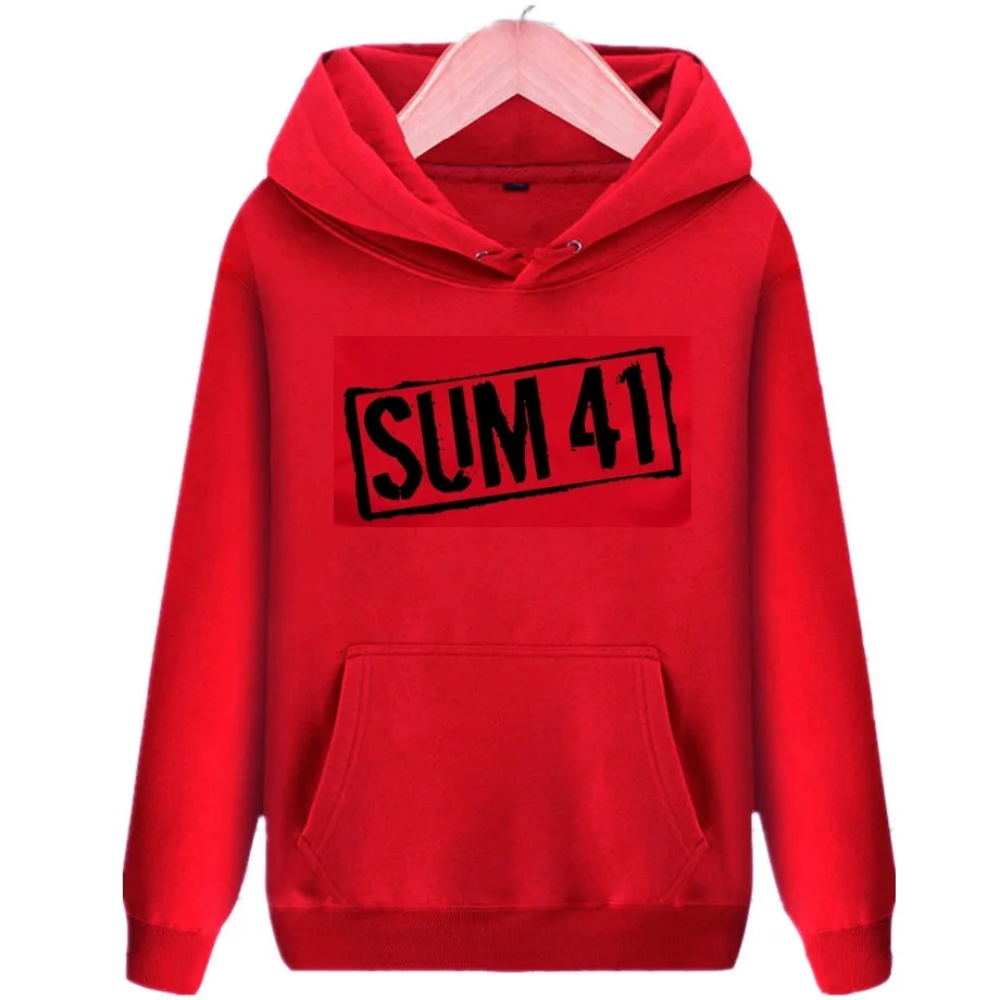 Winter autumn SUM 41 SUM41 fleece thickening hoodies punk band hooded