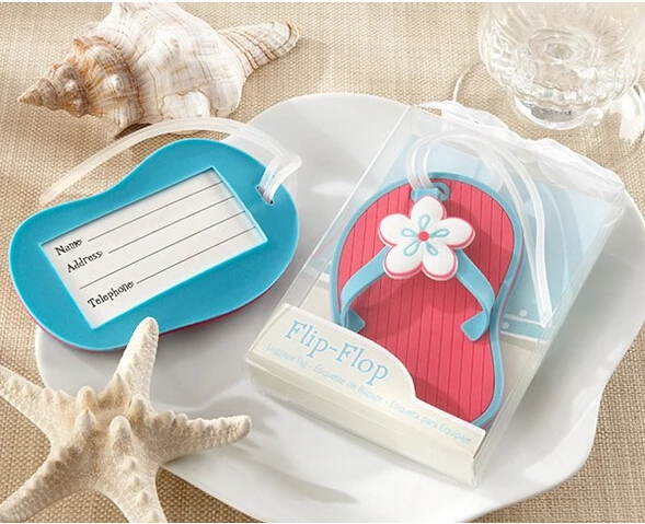 40 Flip Flop Luggage Tag Beach Wedding Bridal Shower Party Gift Favors 