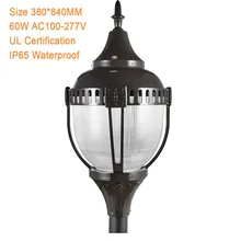 GLITE 60 Вт открытый фонарный столб светильник крест светильник s сад led 220v светильник ing с сертификацией ul ce по ограничению на использование опасных материалов в производстве AC100-277V