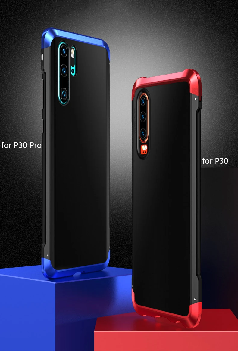 Для huawei P30 Pro Чехол Аксессуар Роскошный тонкий металлический алюминиевый сплав жесткая задняя панель из поликарбоната ударопрочный Броня чехол для телефона P30