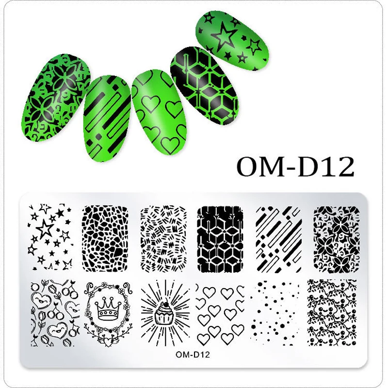 1 шт дизайн 12 стилей для штамповки ногтей набор трафаретов из нержавеющей пластины для изображения DIY шаблоны для дизайна ногтей инструменты для переноса ногтей