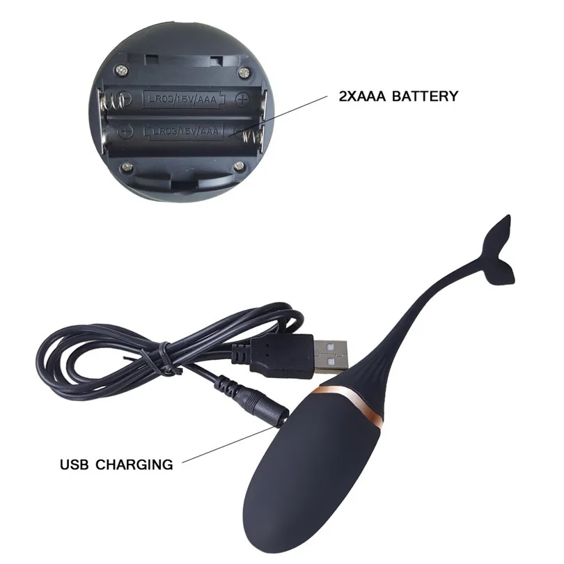 Sex Toys Vagina Balls USB Charging Wireless Control Small Whale Jumping Egg G point Vibration Masturbation Fish Tail (15)