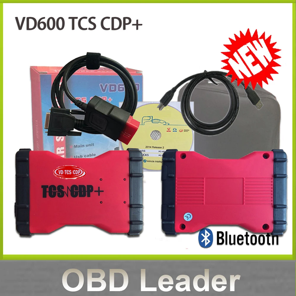 

Wholsales VD600 New red VD-TCS CDP PRO Plus for cars and trucks obd2 diagnostic TOOL as multidiag pro WOW SNOOPER long warranty